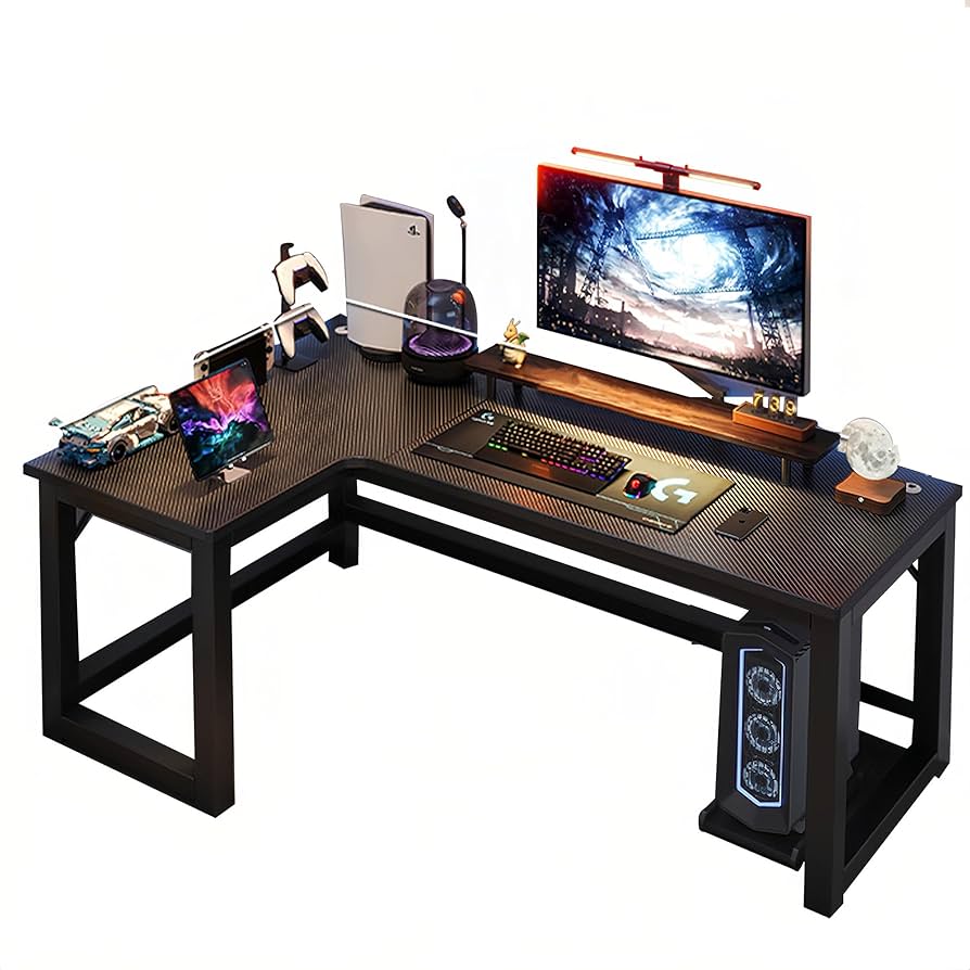 パソコンデスク コーナーデスク PCデスク L字デスク キーボードスライダー Amazon | 大型 l字デスク パソコンデスク ゲーミングデスク L字